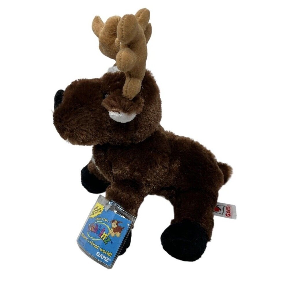 Webkinz Reindeer Size 8" With Code Ganz HM137 Sealed Tag Plush Toy NEW NWT Y2K
